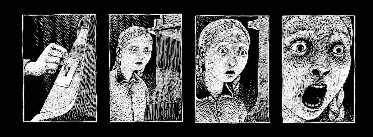 Illustrazione di Thomas Ott tratto dal libro "Cinema panopticum" Logos, 2015