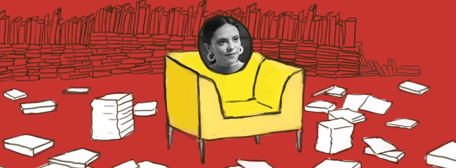 Illustrazione di Laura Bornea, 2021 - la sigla delle interviste "Il profumo delle pagine" è cantata da Laura Salvi - compositore Marco Zoppi