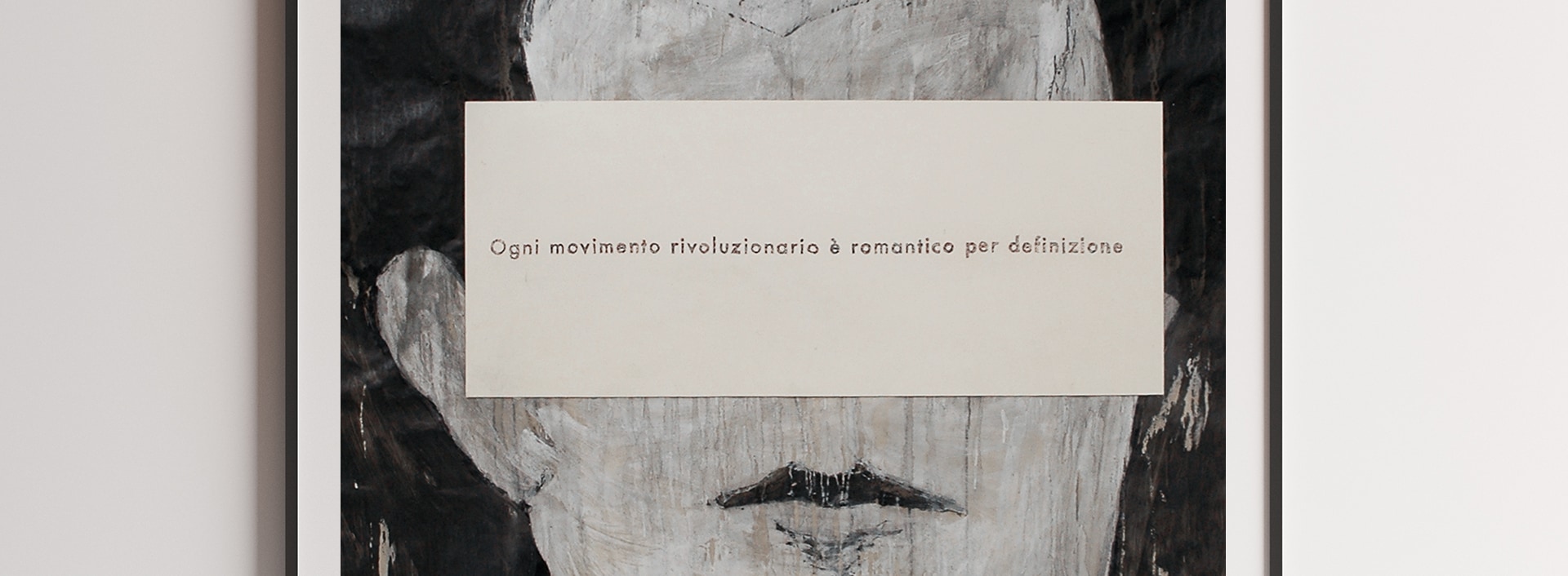 Antonio Gramsci, 2012, carbone su carta. Opera di Sandro Mele. 