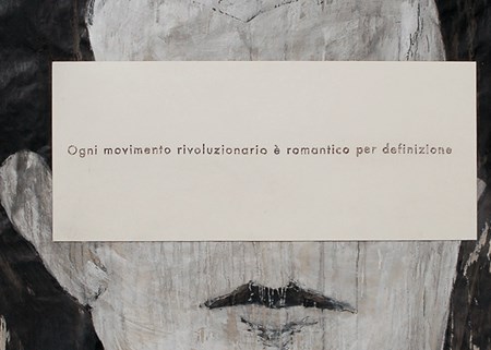 Antonio Gramsci, 2012, carbone su carta. Opera di Sandro Mele.