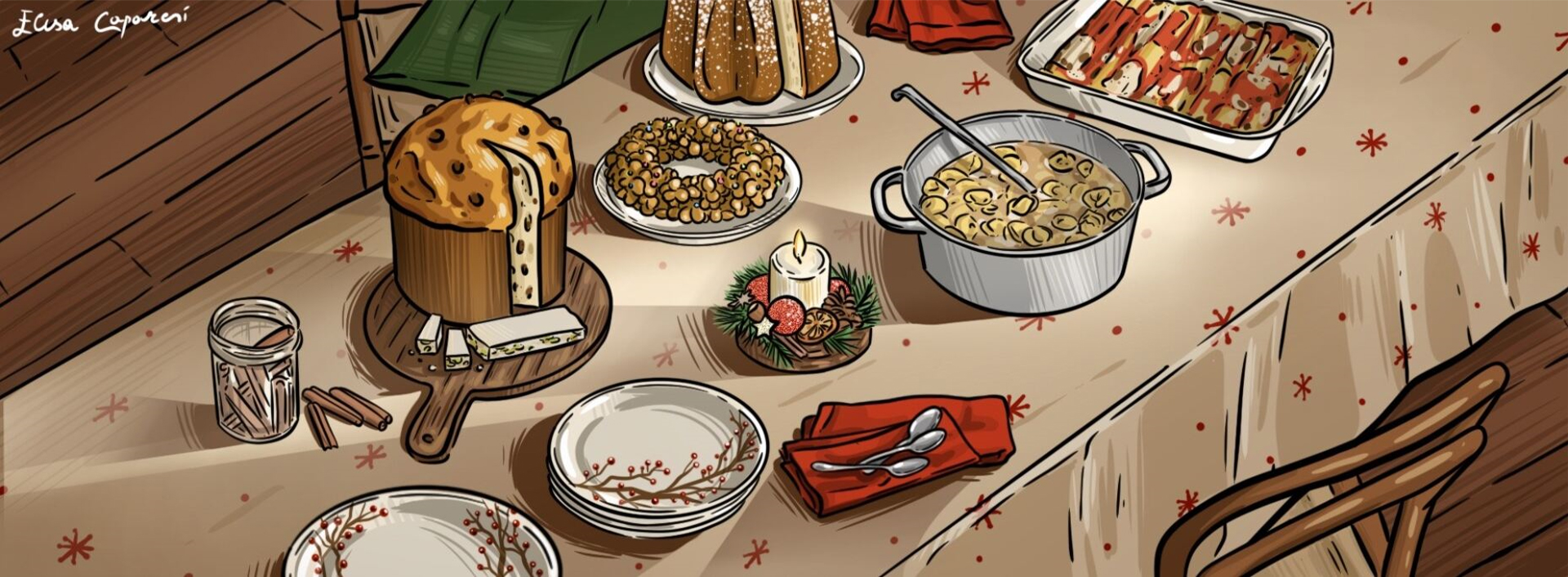 Illustrazione digitale di Elisa Caparesi, 2023, studentessa in Graphic Design, Istituto Pantheon Design & Technology