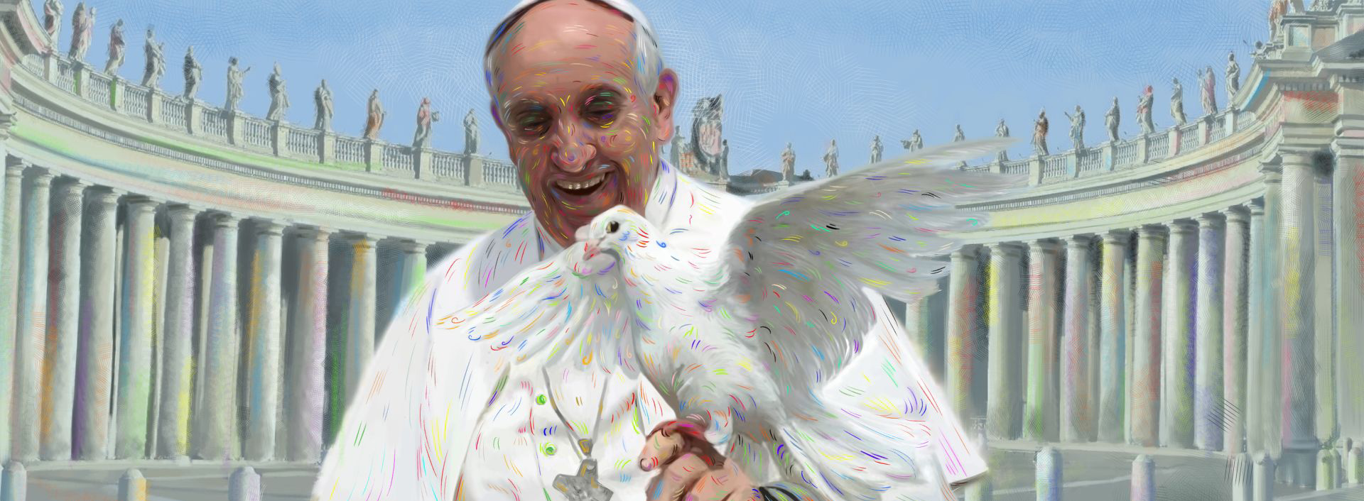 Illustrazione di Sofia Ferraro, 2023, studentessa del Liceo artistico Volta di Pavia. Tecnica mista