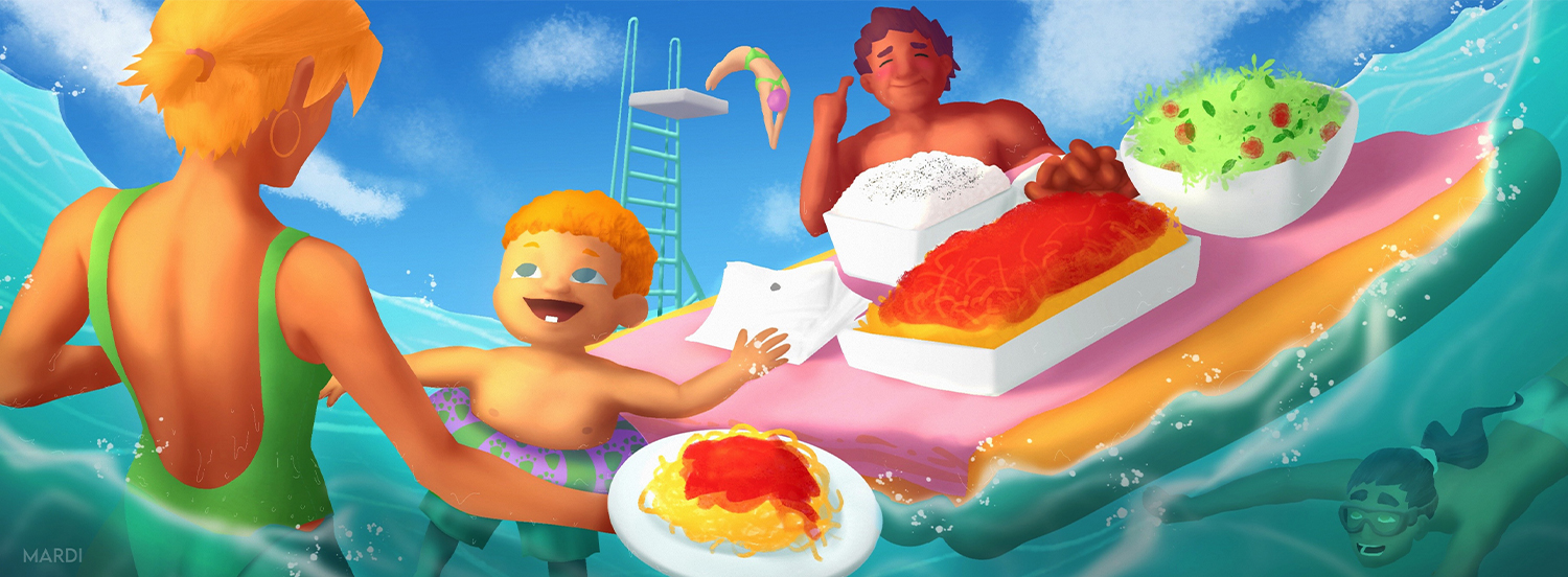 Illustrazione digitale di Sascia Iannetti, 2023, studente del Triennio in Graphic Design, Istituto Pantheon Design & Technology