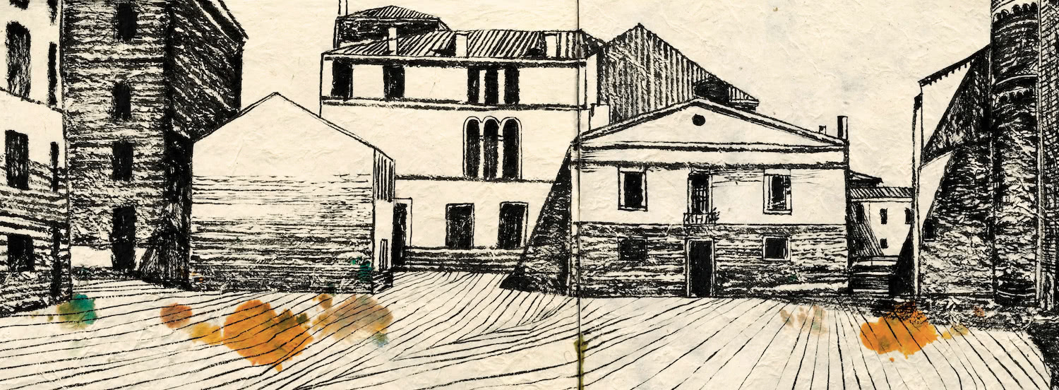 Illustrazione di Lorenzo Mattotti tratta dal libro "Venezia. Scavando nell'acqua. Ediz. illustrata", Logos 2011