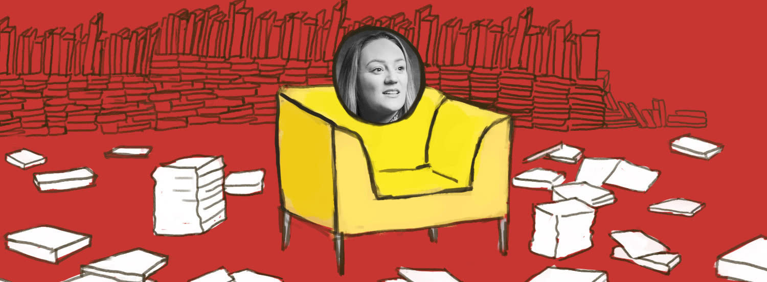 Illustrazione di Laura Bornea, 2021 - la sigla delle interviste "Il profumo delle pagine" è cantata da Laura Salvi - compositore Marco Zoppi