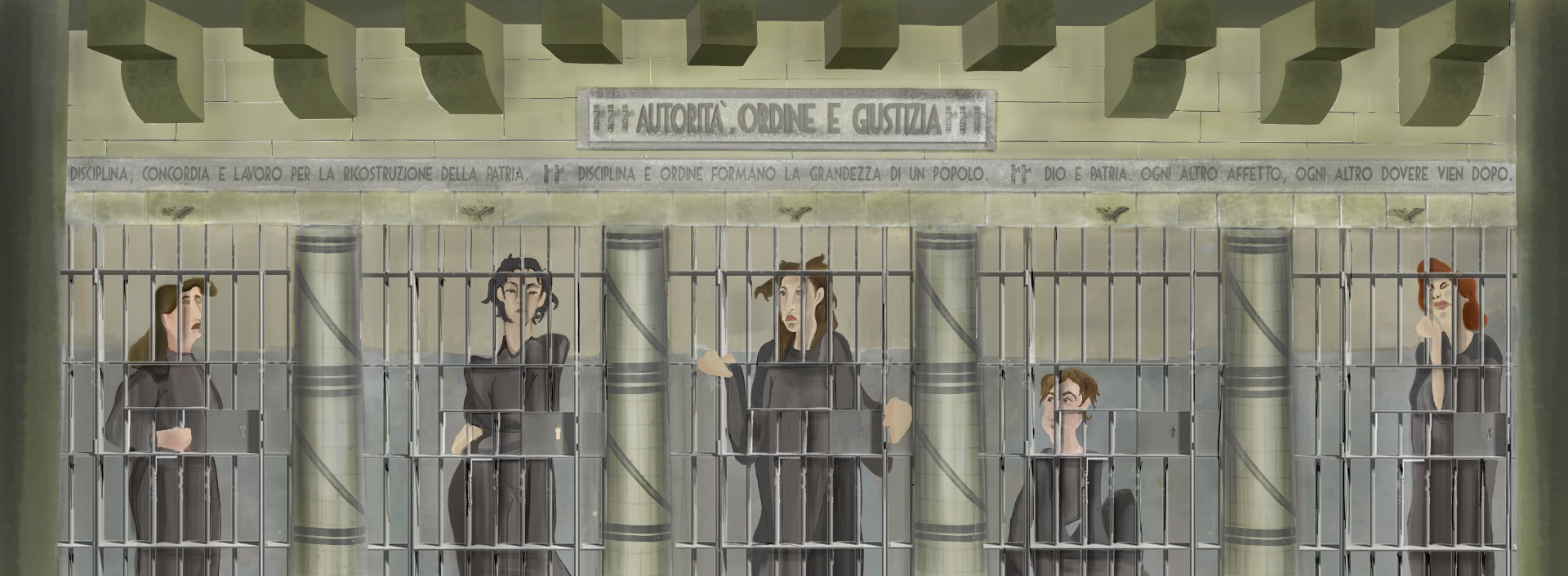 Illustrazione di Federica Santoro, 2021, studentessa del Triennio in Scenografia, NABA, Nuova Accademia di Belle Arti