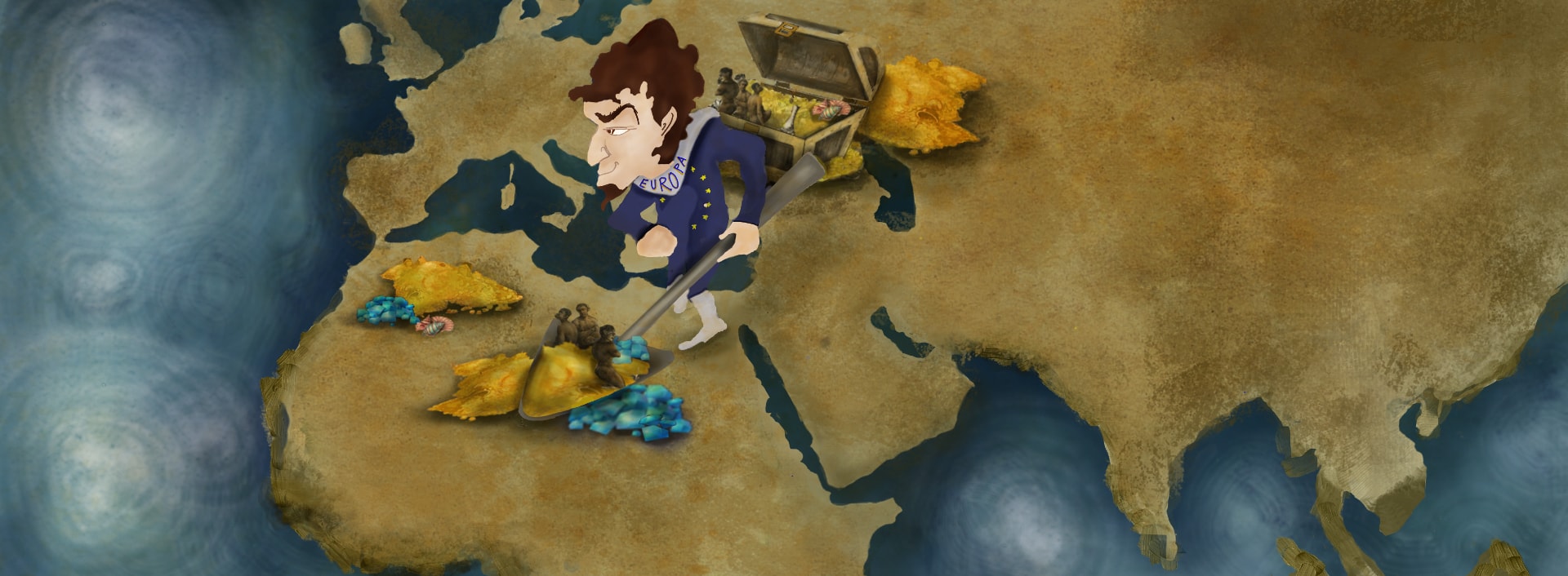 Illustrazione di Federica Santoro, 2022, studentessa del Triennio in Scenografia, NABA, Nuova Accademia di Belle Arti 