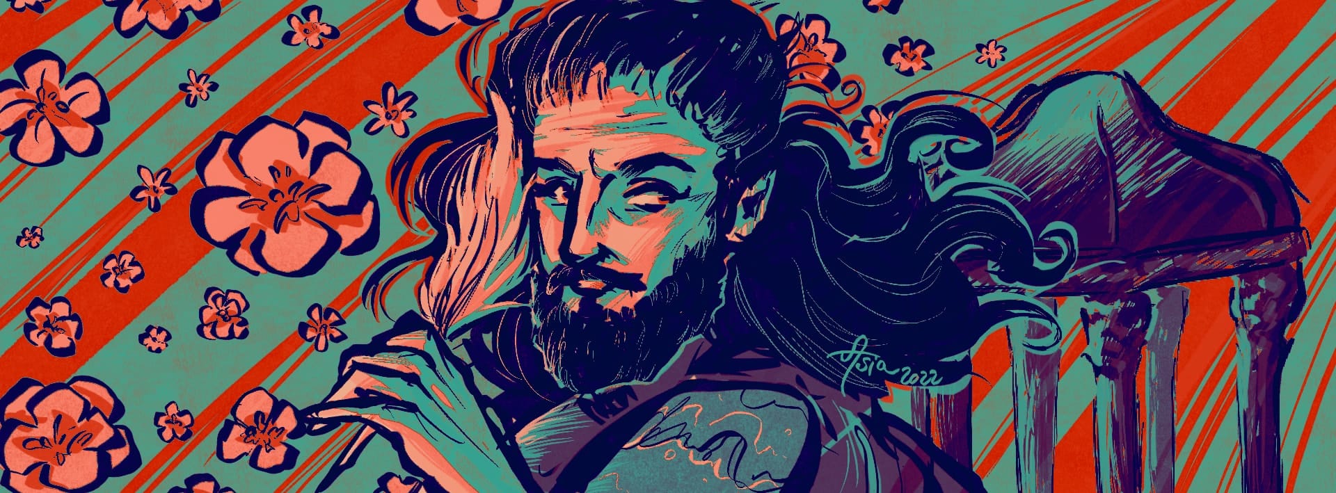 Illustrazione digitale di Asia Cipolloni studentessa del Liceo Volta di Pavia, 2022