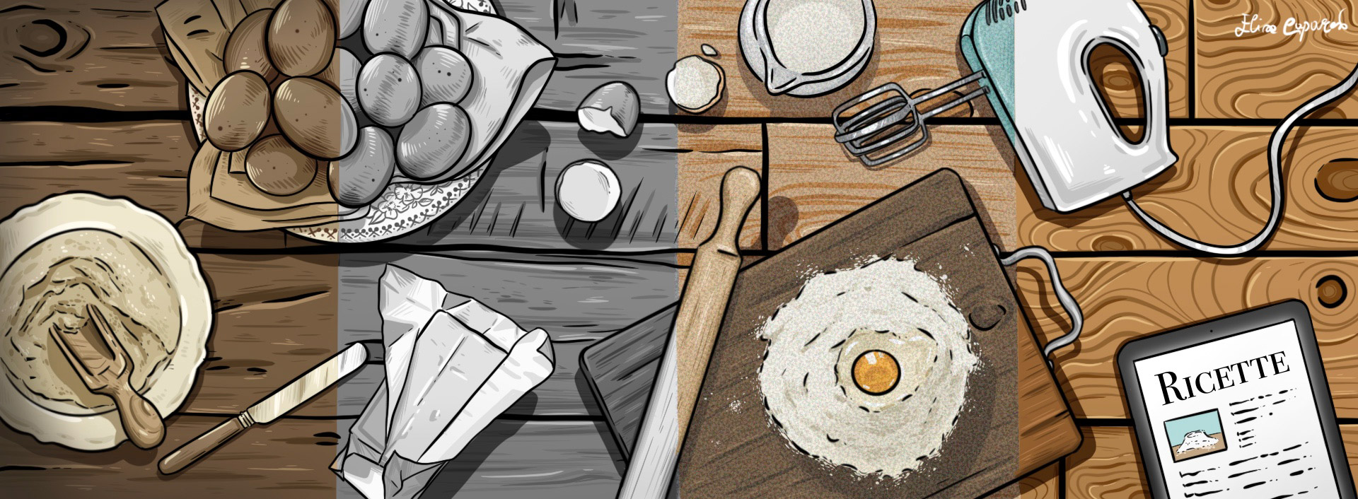 Illustrazione di Elisa Caparesi, 2023, studentessa del Triennio in Graphic Design, Istituto Pantheon Design & Technology