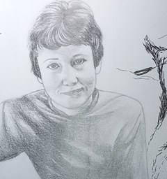 Illustrazione di Agata Rivino, 2023, studentessa del Liceo artistico Volta di Pavia. Tecnica mista