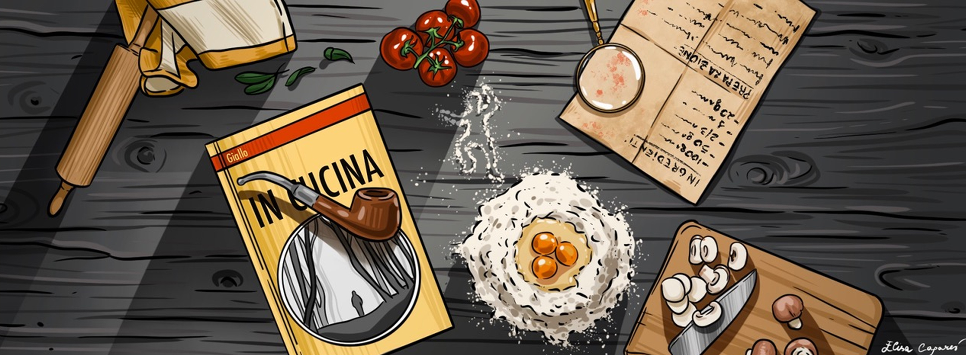 Illustrazione digitale di Elisa Caparesi, 2024, studentessa in Graphic Design, Istituto Pantheon Design & Technology